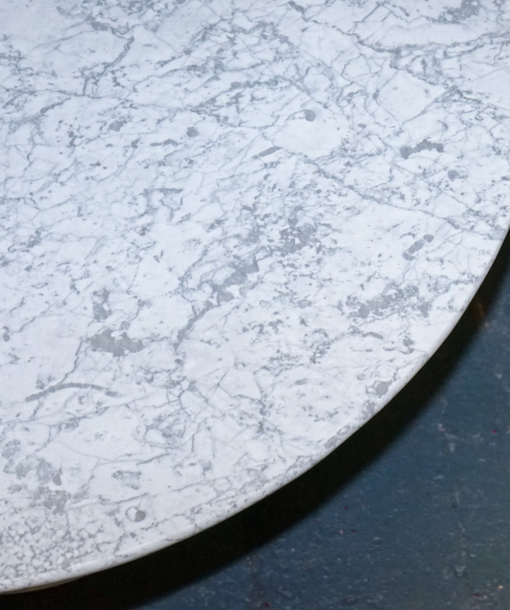 VINTAGE 1960s ARKANA TULIP DINING MARBLE TOP TABLE BY MAURICE BURKE