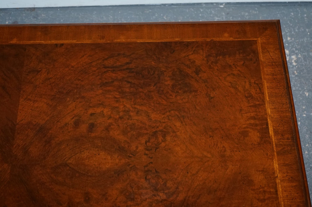 LARGE GEORGIAN STYLE BURR WALNUT COFFEE TABLE BY BRIGHTS OF NETTLEBED LONDON