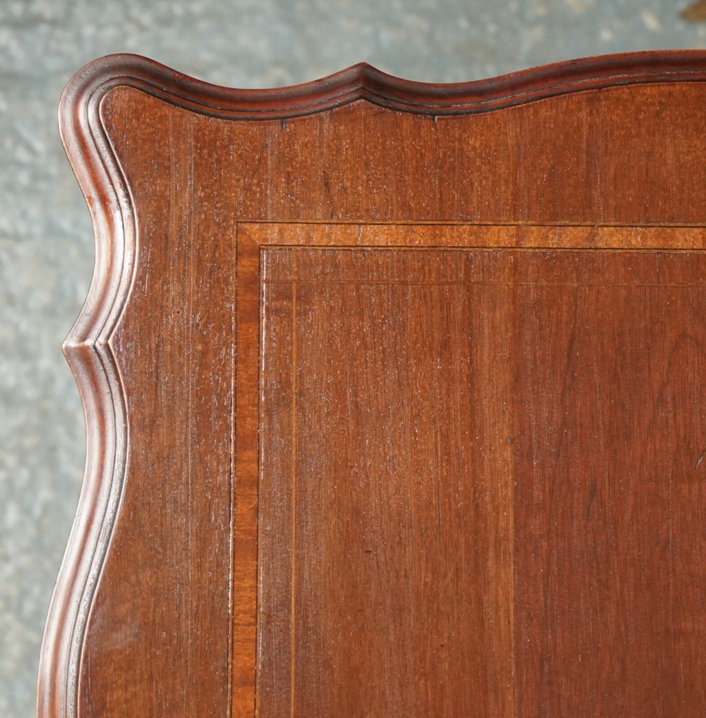 ANTIQUE EDWARDIAN REVOLVING BOOKCASE WITH A SERPENTINE SHAPED TOP