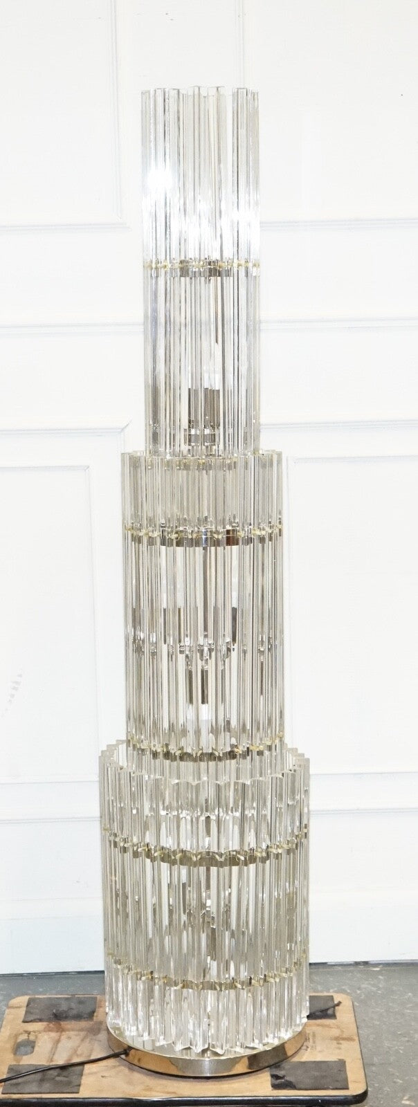 STUNNING LARGE MURANO GLASS  EICHHOLTZ ELDORADO ART DECO STYLE FLOOR LAMP