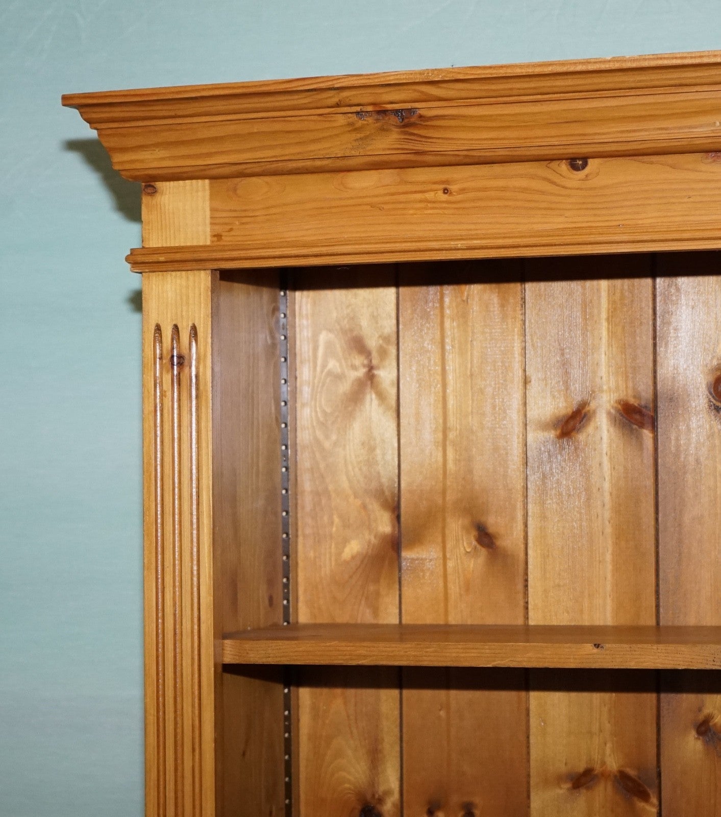 VINTAGE PINE OPEN BOOKCASE DISPLAY CABINET WiTH 5 SHELVES