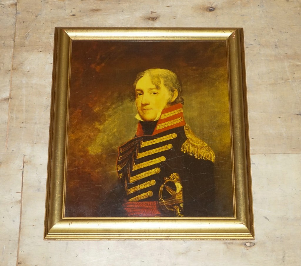 VINTAGE PRINT GILTED FRAME GENERAL JOHN R. FENWICK BY GILBERT STUART 71 X 61 CM