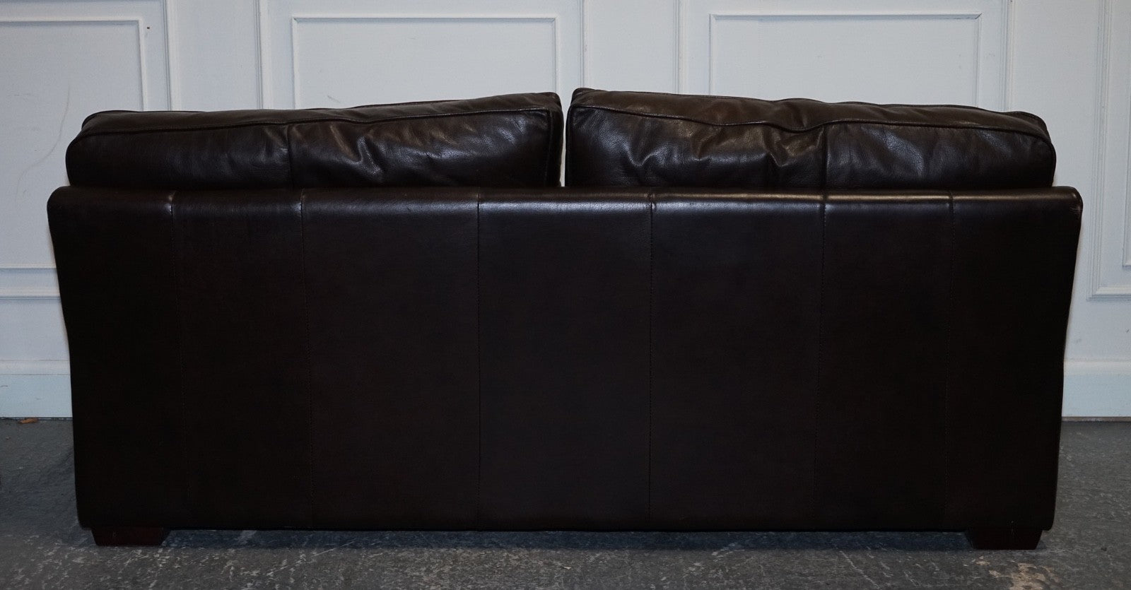 LOVELY VINTAGE CLUB BROWN LEATHER TWO TO THREE SOFA