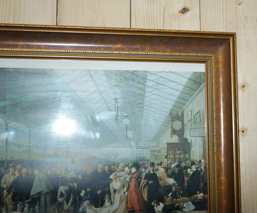VINTAGE PRINT 'COMING SOUTH PERTH STATION'  1876 BY GEORGE EARL IN FRAME