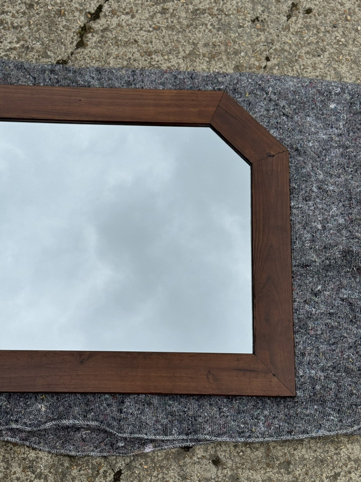 1970's VINTAGE OAK MIRROR J1