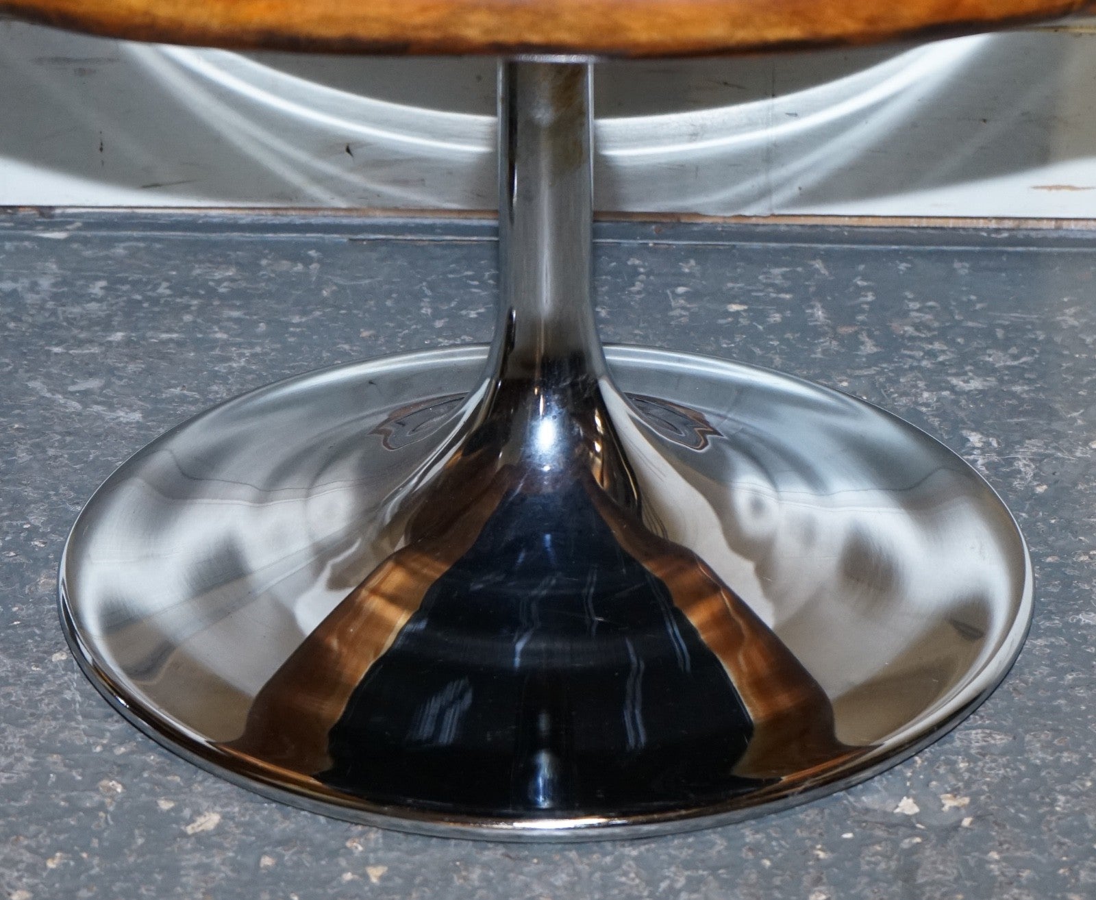 SET OF FOUR RESTORED HAND DYED LEATHER LARGO JOHANSON DESIGN SWIVEL ARMCHAIRS