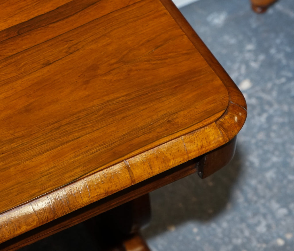 FULLY RESTORED ANTIQUE EARLY VICTORIAN HARDWOOD LIBRARY WRITING TABLE