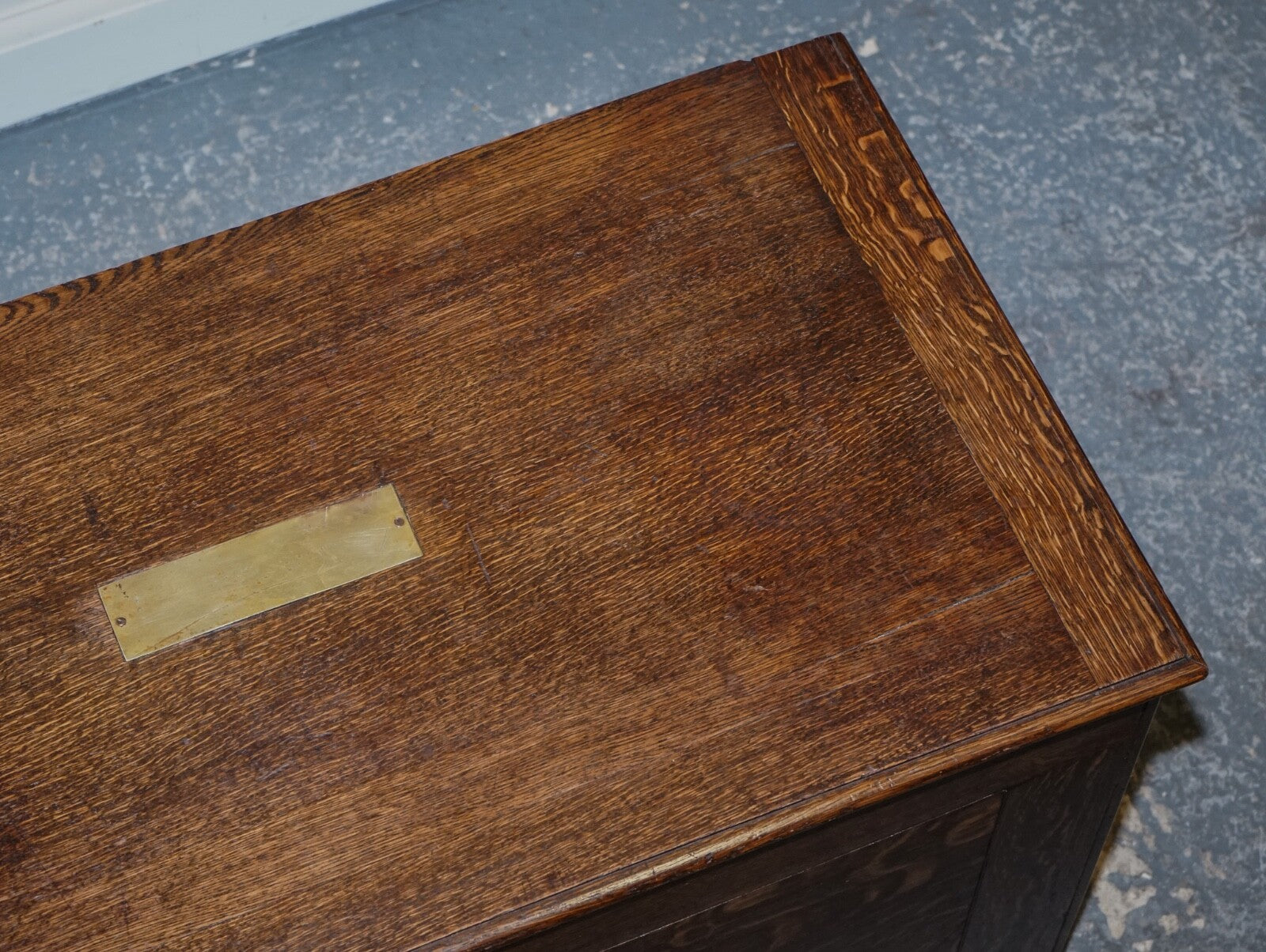 LARGE RARE  VICTORIAN ANTIQUE MILITARY CAMPAIGN SPECIMEN TRUNK OR LETTERS TRUNK