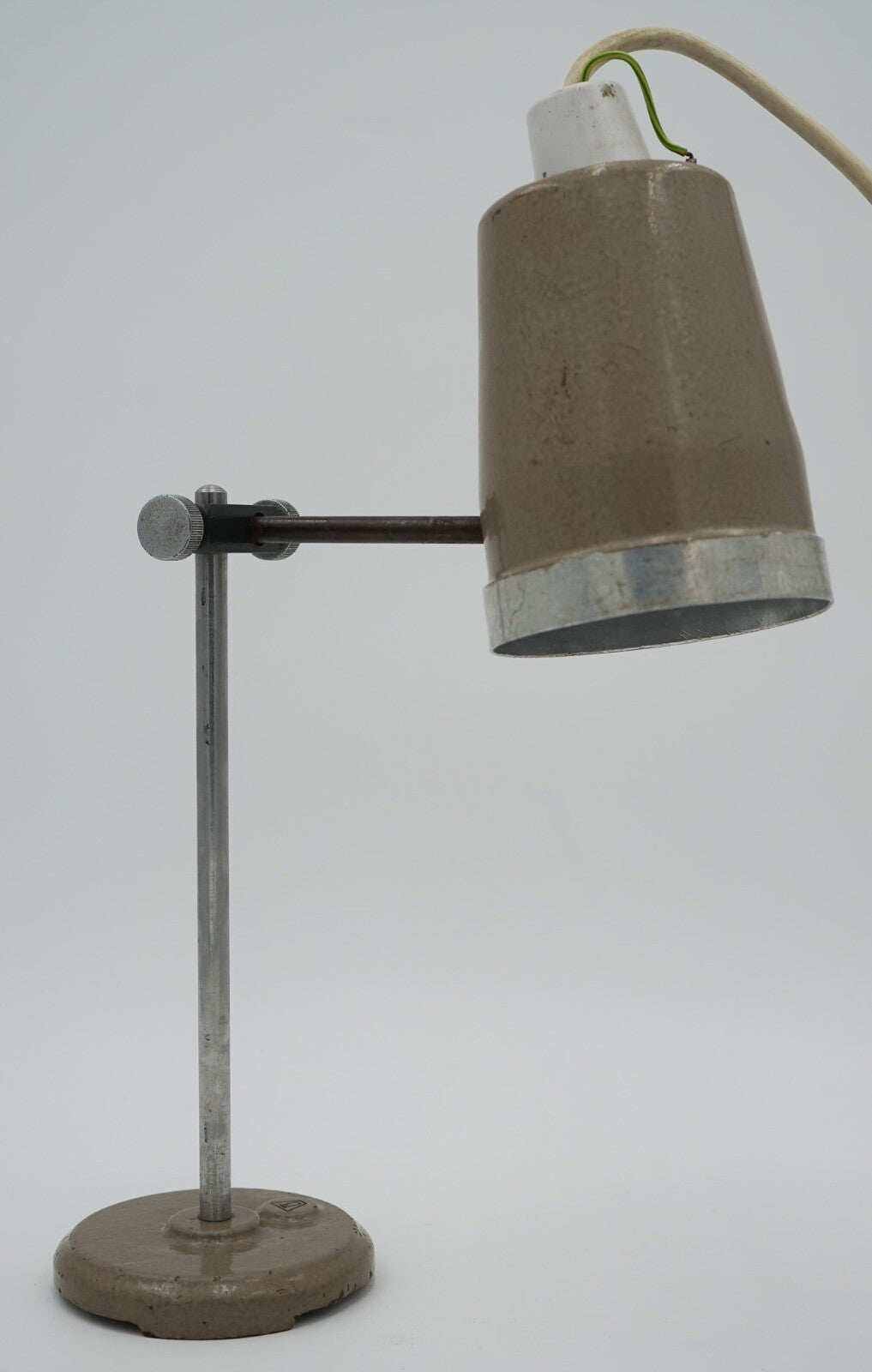 1940'S ENGLISH SALVAGED LABORATORY SCHOOL TABLE ADJUSTABLE LIGHT 007
