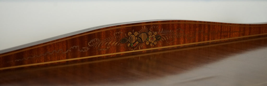 ORIENTAL CHINESE DWARF BOW FRONT DISPLAY CABINET WITH GLASS SHELVES