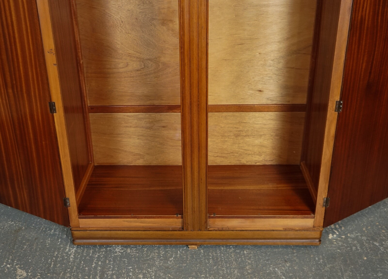 VINTAGE ART DECO MAHOGANY TWO DOOR WARDROBE BY LEBUS FURNITURE J1