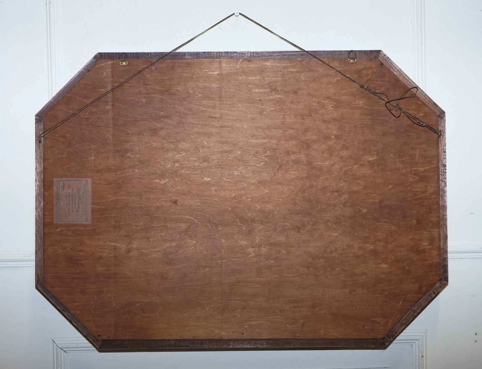 ANTIQUE EDWARDIAN CIRCA 1920 COUNTRY HOUSE  WALL MOUNTED CARVED BOBBIN  MIRROR