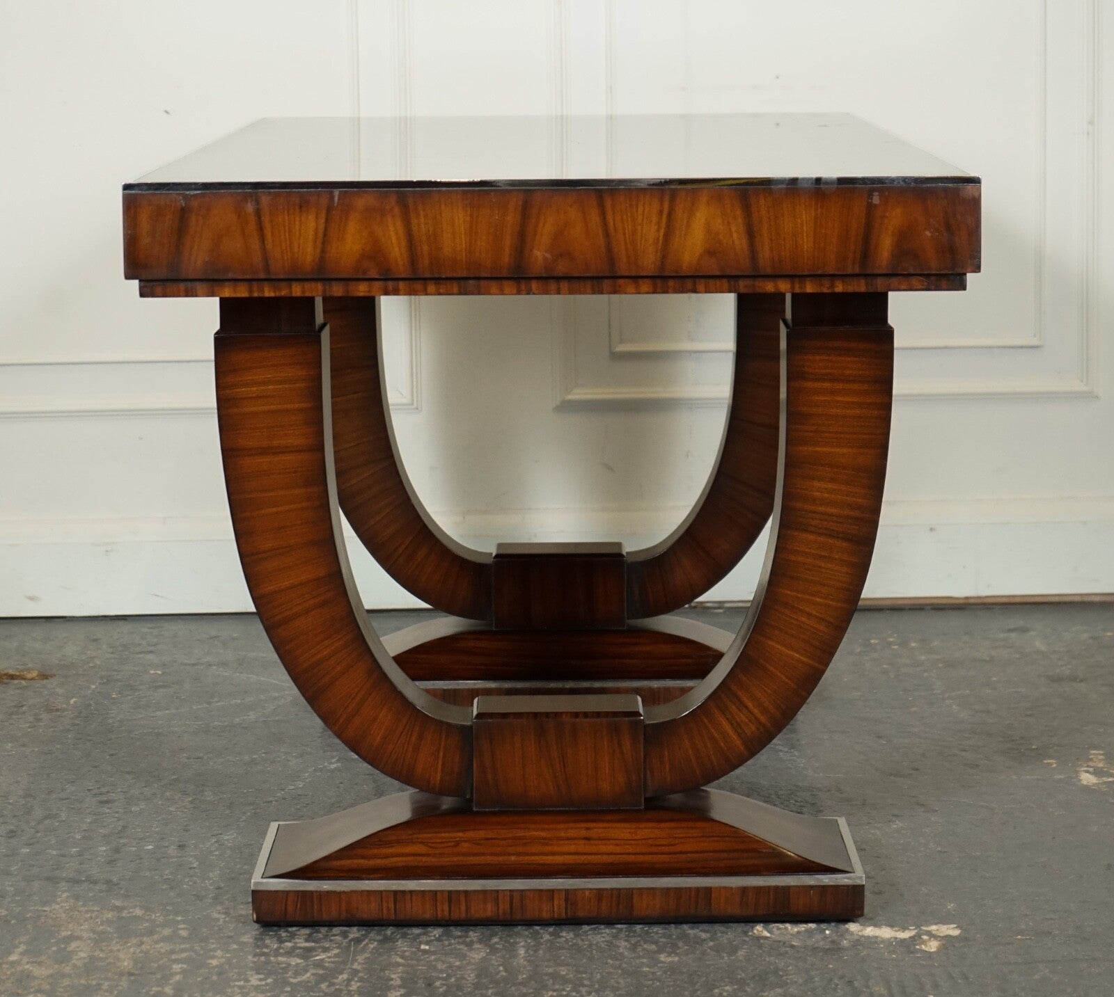 RARE THEODORE ALEXANDER ART DECO STYLE OFFICE DOUBLE SIDED DRAWERS DESK