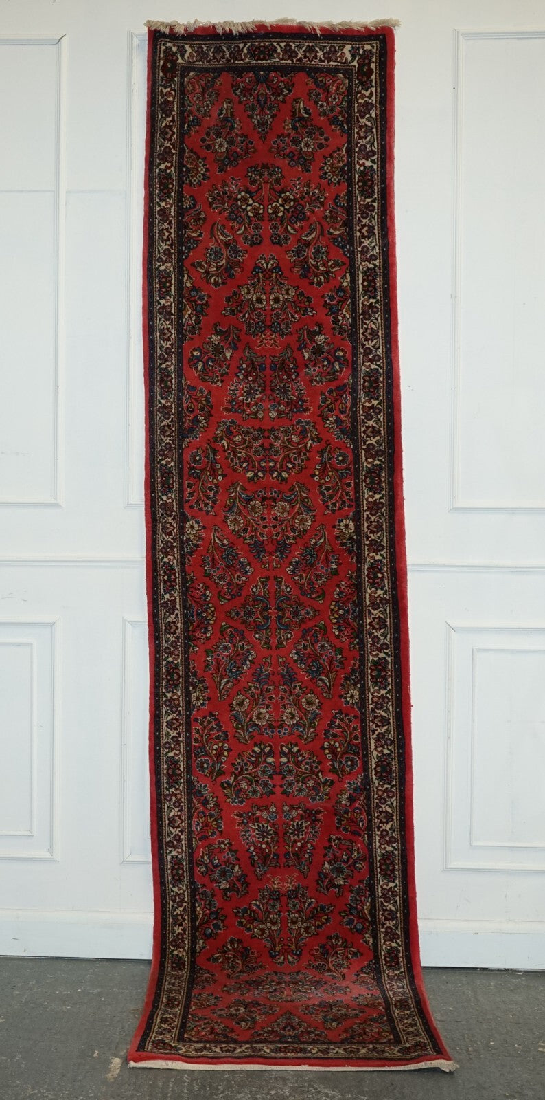 BEAUTIFUL VINTAGE  RED TURKISH CARPET HALLWAY RUNNER