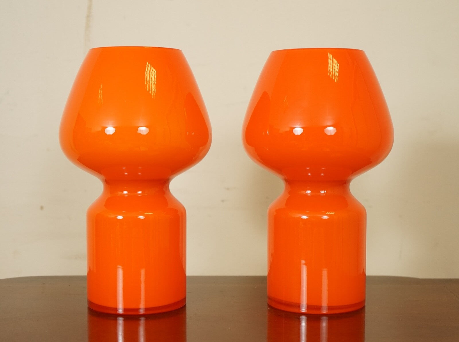 VINTAGE MASSIMO VIGNELLI STYLE 'FUNGO' TABLE LAMPS 1950s