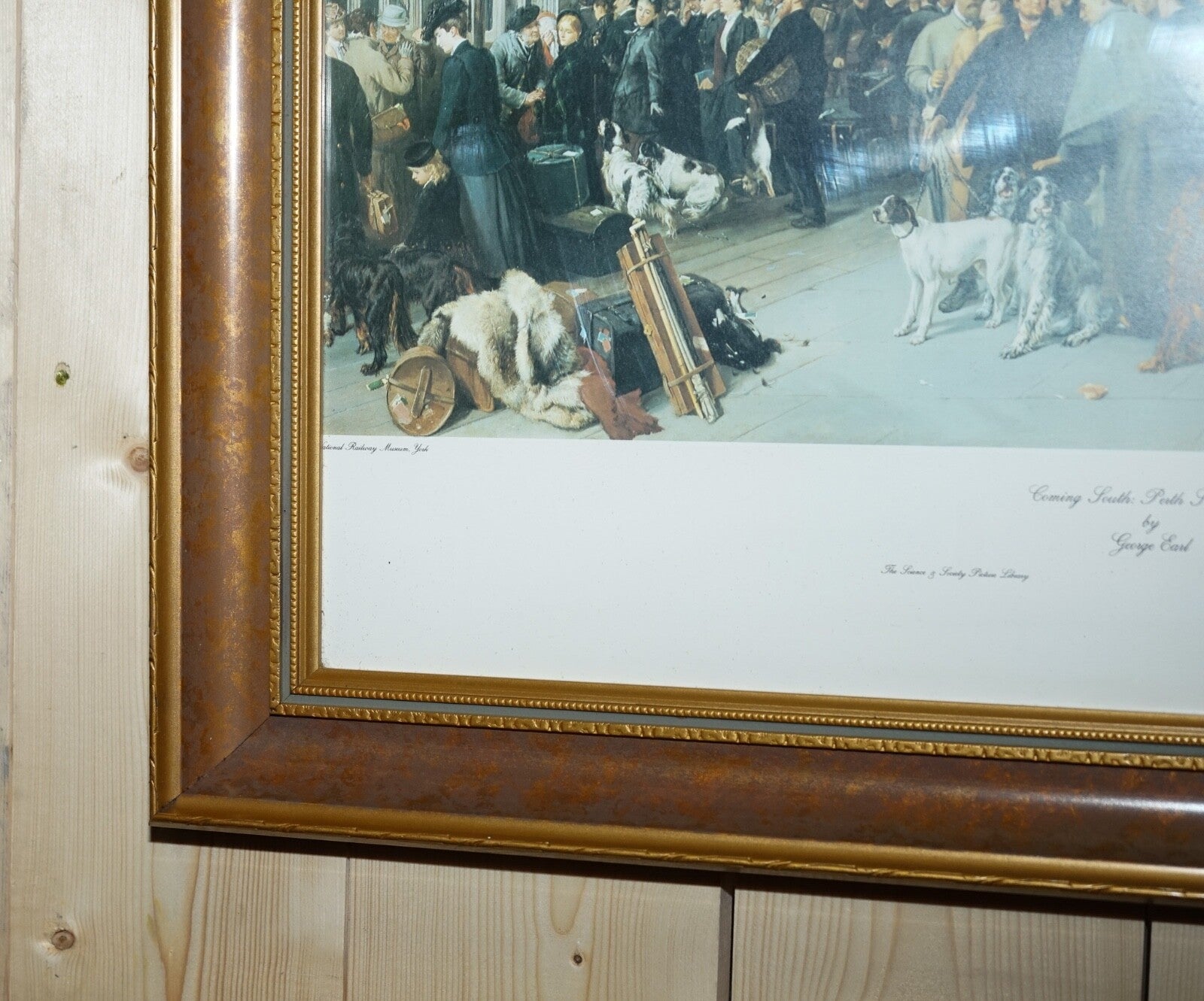VINTAGE PRINT 'COMING SOUTH PERTH STATION'  1876 BY GEORGE EARL IN FRAME