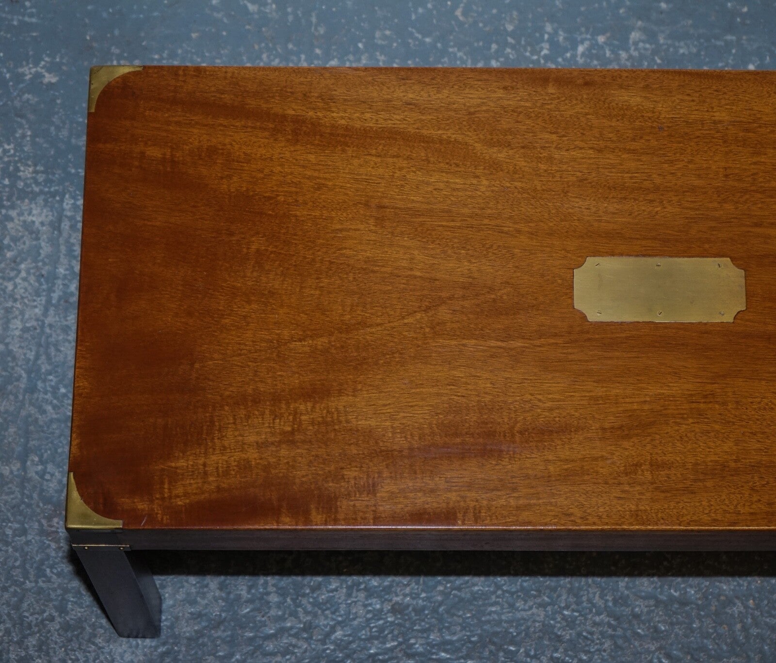 VINTAGE HARRODS REH KENNEDY MILiTARY CAMPAIGN COFFEE TABLE BRASS FITTINGS