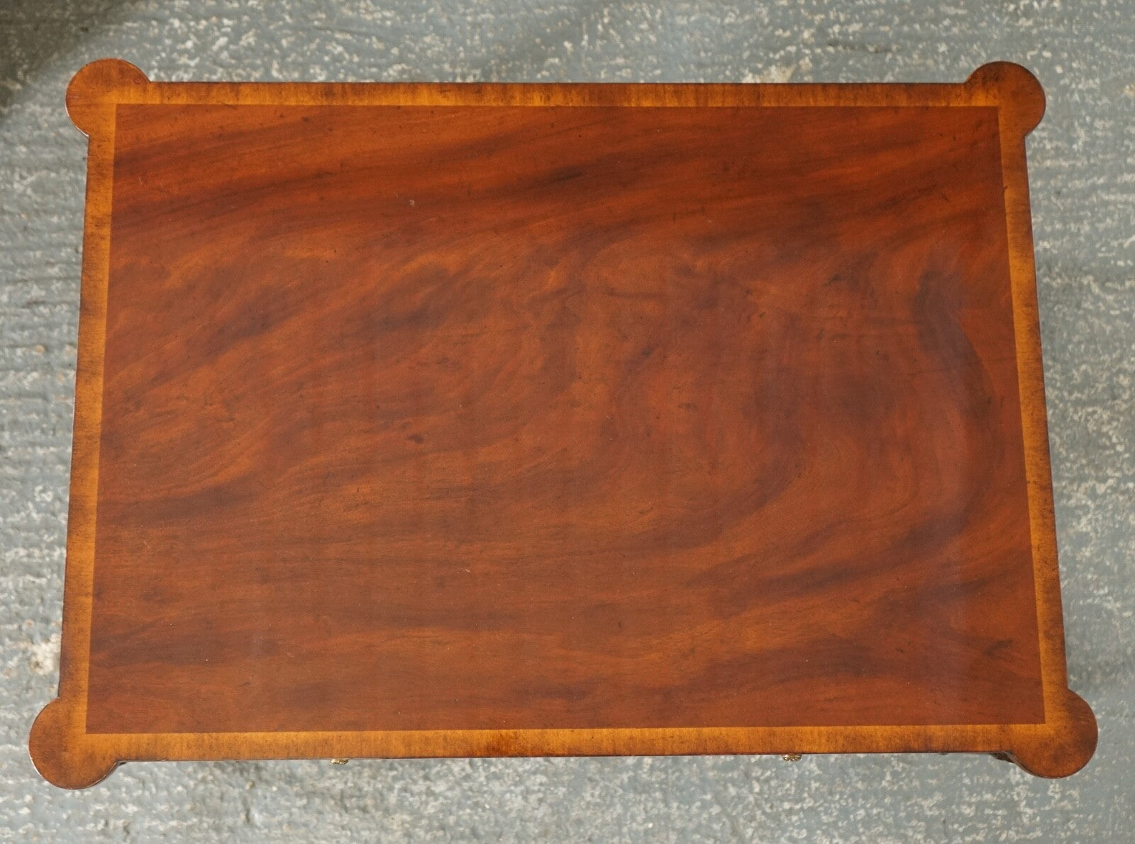 REGENCY STYLE COFFEE TABLE WITH FOUR DRAWERS BRASS FEET