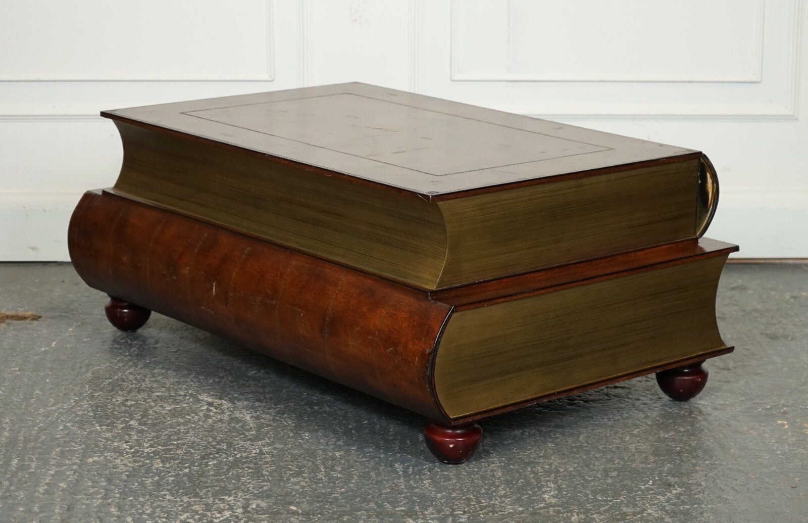 VINTAGE THEODORE ALEXANDER SCHOLARS STACK LIBRARY BOOKCASES COFFEE TABLE DRAWER