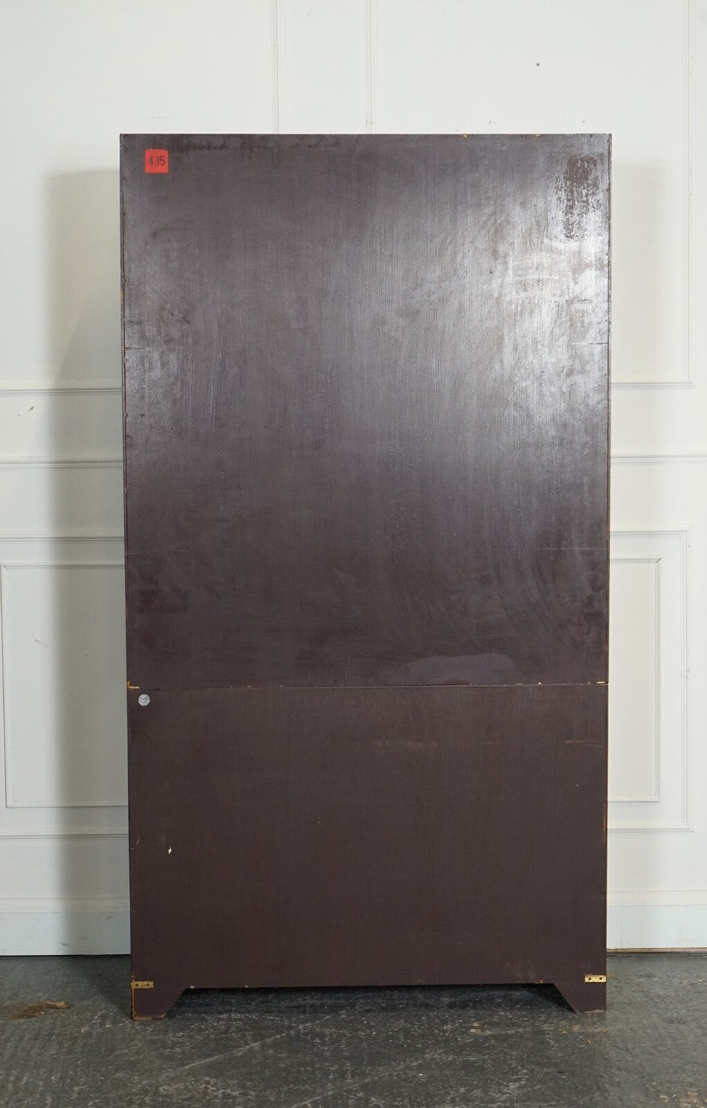 VINTAGE BEVAN FUNNELL MILITARY CAMPAIGN ASTRAL GLAZED LIBRARY DISPLAY CABINET
