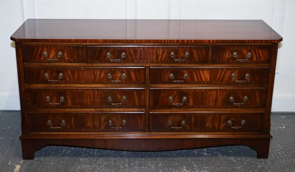 STUNNING VINTAGE BEVAN FUNNEL HARDWOOD SIDEBOARD BANK OF DRAWERS