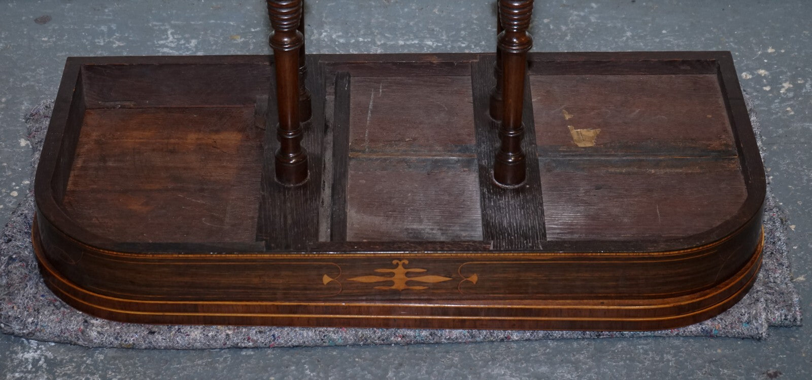 FULLY RESTORED GEORGIAN GAMES CARD FOLDING TABLE ON ORIGINAL BRASS CASTORS