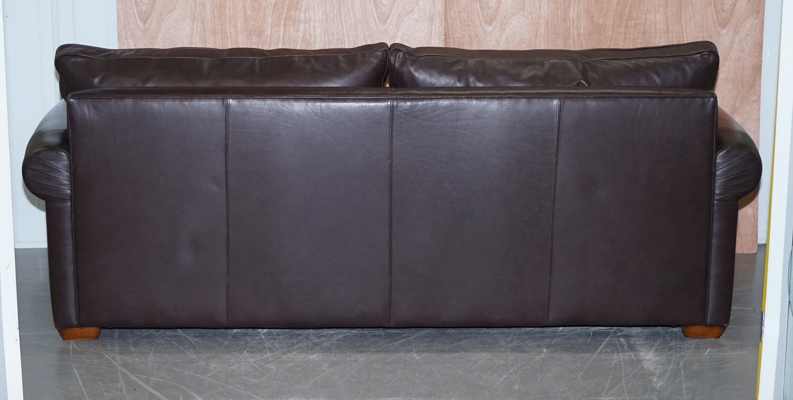 HARRODS DIVINE DURESTA GARRICK 3 SEATER BROWN LEATHER FEATHER FILLED RRP £5,000