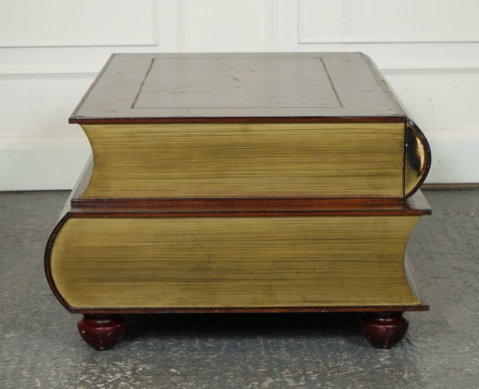 VINTAGE THEODORE ALEXANDER SCHOLARS STACK LIBRARY BOOKCASES COFFEE TABLE DRAWER