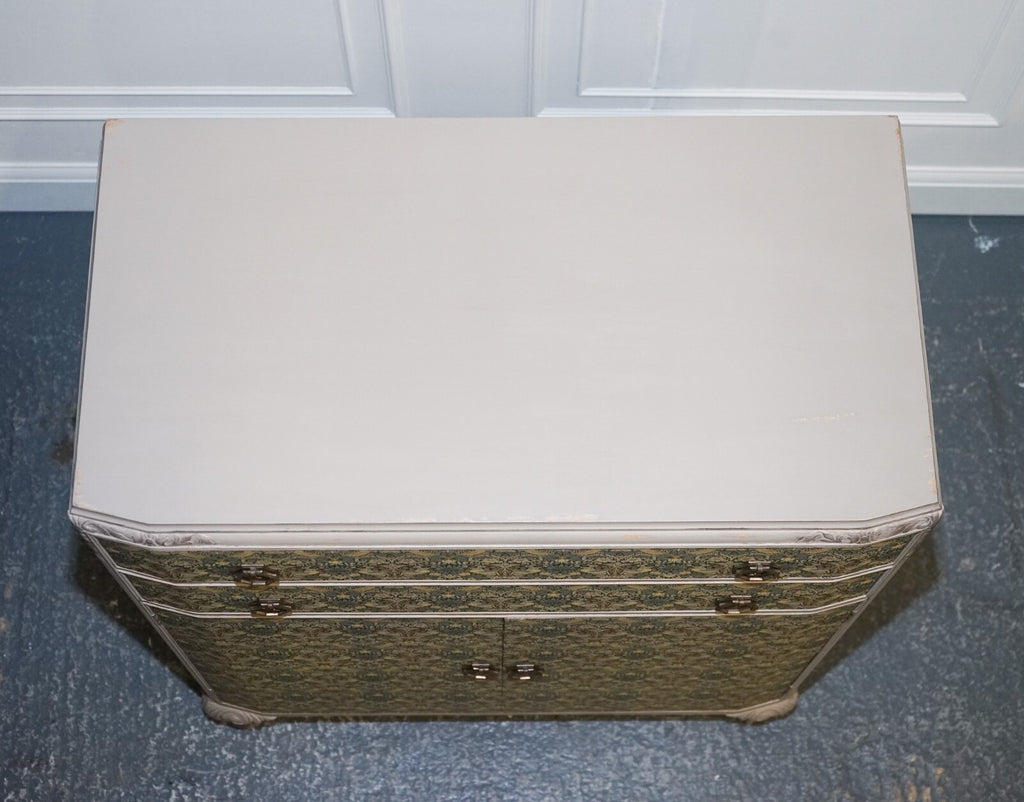 1930s WARING & GILLOW HAND PAINTED CHEST OF DRAWERS CUPBOARD WILLIAM MORRIS