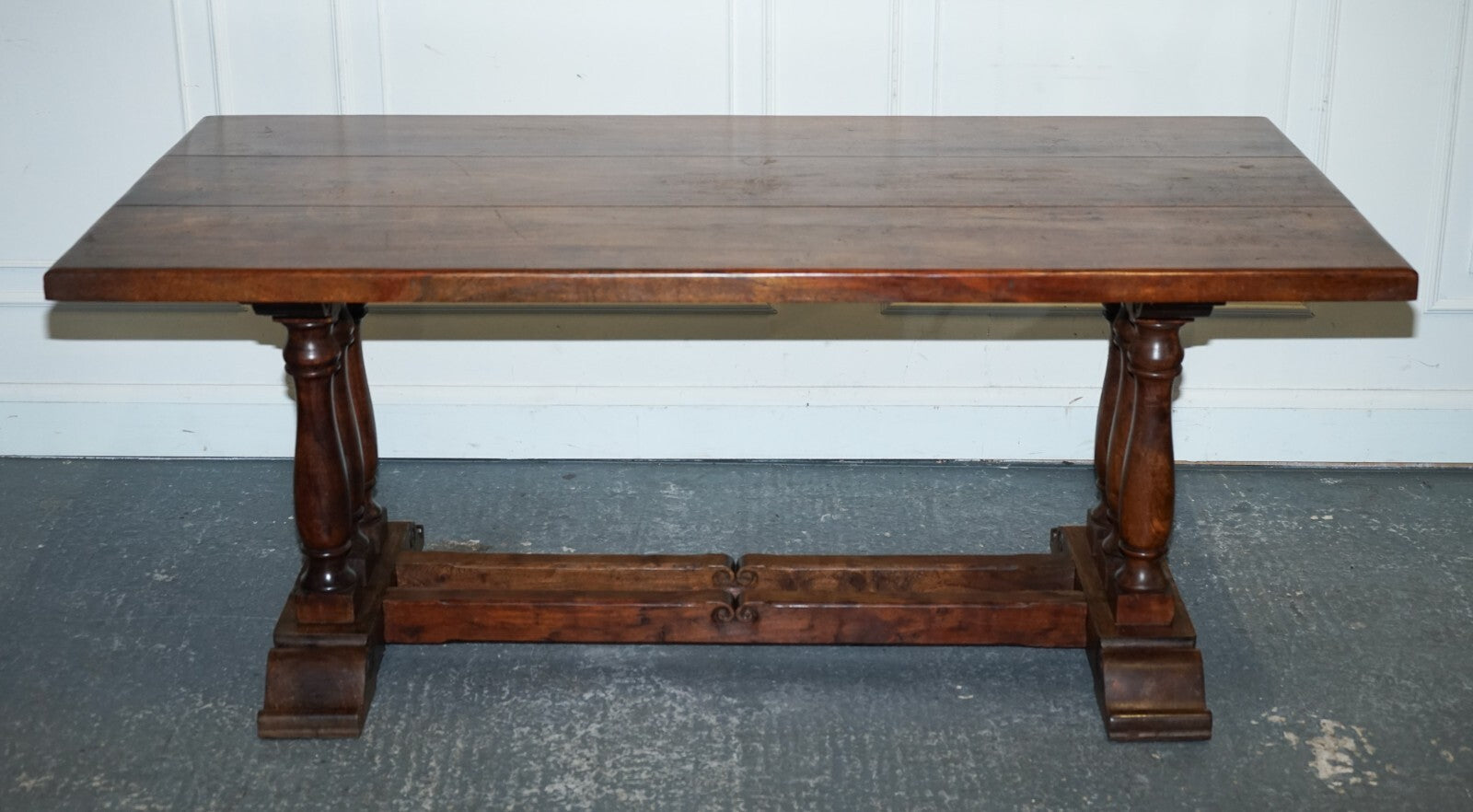 VINTAGE HARDWOOD RECTANGULAR DINING TABLE  185CM 6 FEET 1 LENGTH