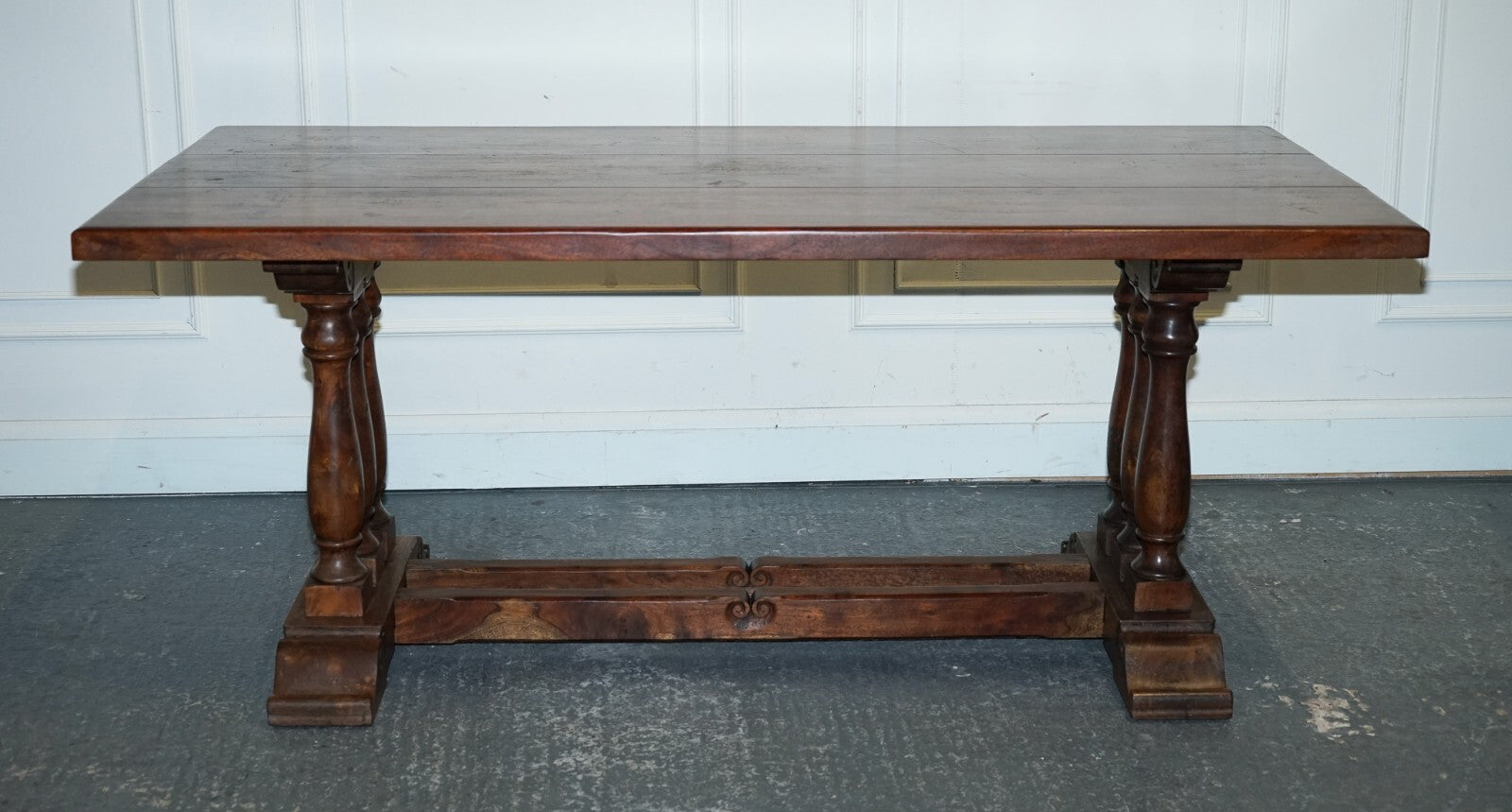 VINTAGE HARDWOOD RECTANGULAR DINING TABLE  185CM 6 FEET 1 LENGTH