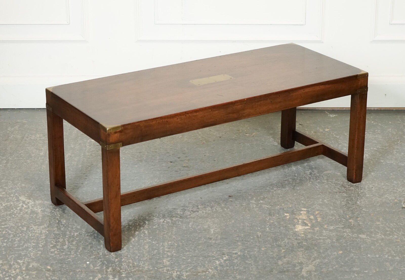VINTAGE HARRODS KENNEDY MILITARY CAMPAIGN COFFEE TABLE