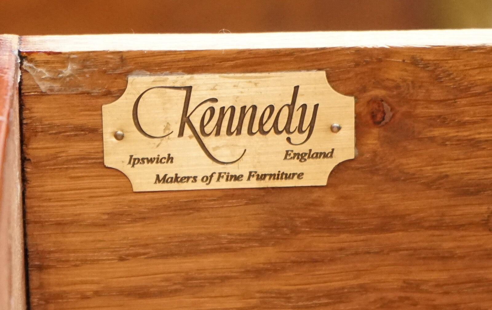 LOVELY MILITARY CAMPAIGN HARRODS KENNEDY BEDSIDE NIGHTSTAND TWO DRAWERS