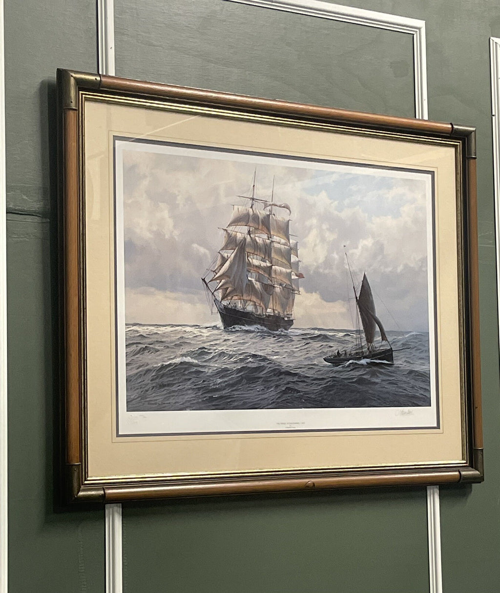 LIMITED PRINT 467/600 BY J. STEVEN JEWS THE TWEED IN THE CHANNEL 1875 CAMPAIGN