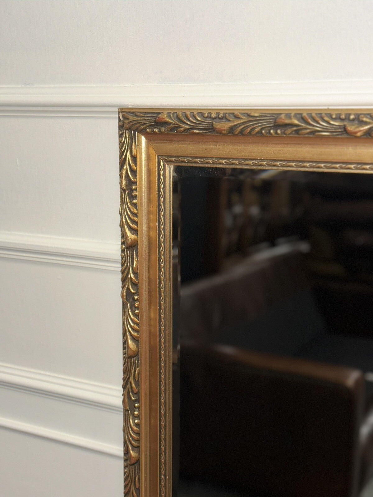 LOVELY VINTAGE GOLD ORNATE BEVELLED MIRROR