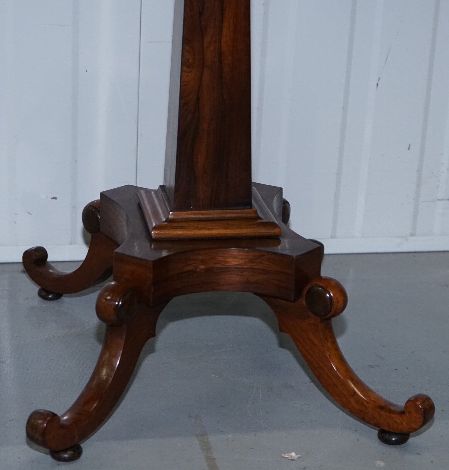STUNNING REGENCY ROSEWOOD WORK TABLE WITH DROP LEAVES AND TWO DRAWERS