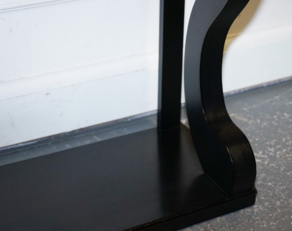 LOVELY BLACK FRENCH BAROQUE STYLE CONSOLE TABLE SIDEBOARD