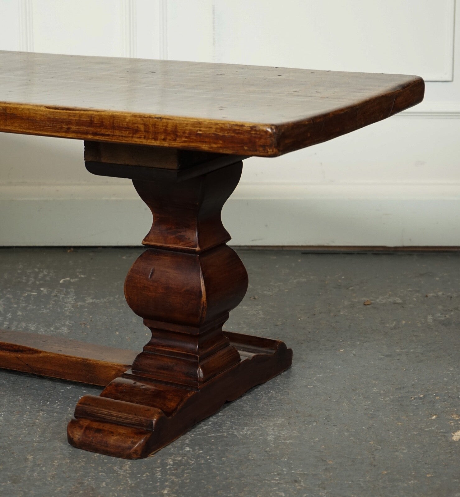VINTAGE REFECTORY ROBERT MOUSEMAN THOMPSON STYLE DAZED OAK COFFEE TABLE J1