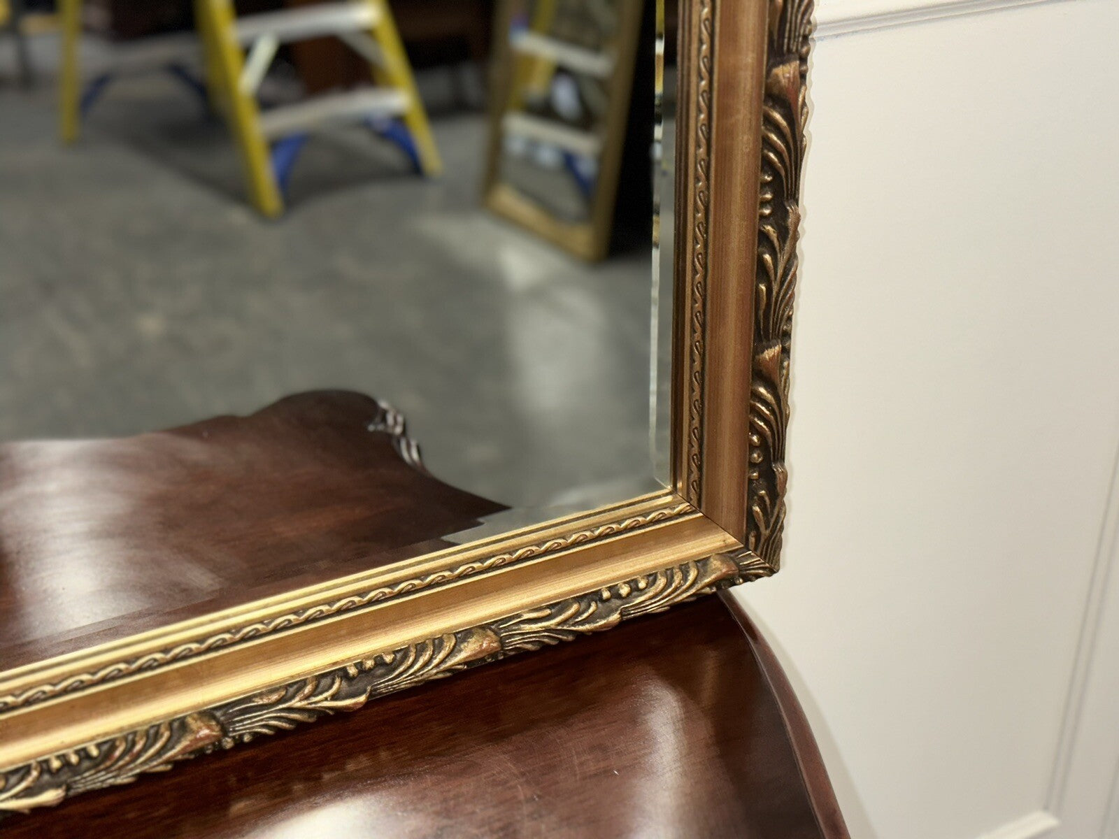 LOVELY VINTAGE GOLD ORNATE BEVELLED MIRROR
