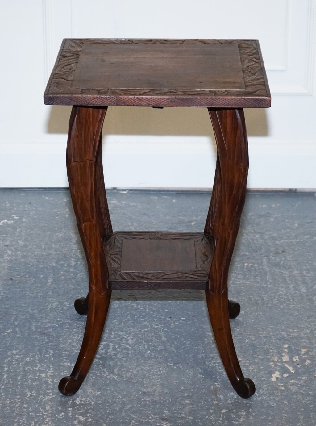 LIBERTY'S LONDON 1950's HAND CARVED OCCASIONAL SIDE END LAMP WINE TABLE