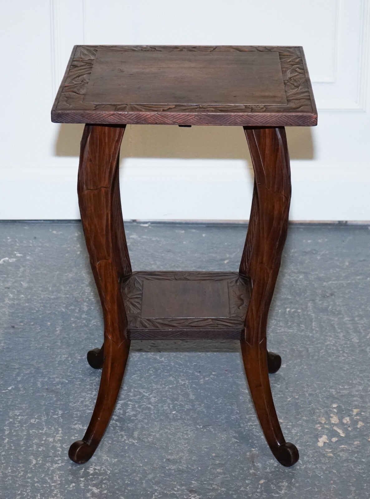 LIBERTY'S LONDON 1950's HAND CARVED OCCASIONAL SIDE END LAMP WINE TABLE
