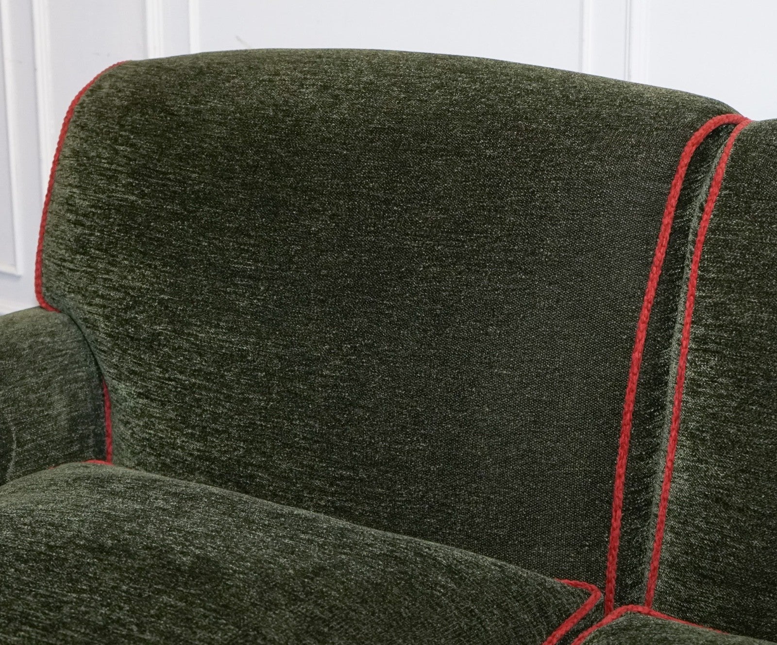 PETER DUDGEON BRITISH HANDMADE GREEN FABRIC HOWARD STYLE 2 SEATER SOFA RRP£10000
