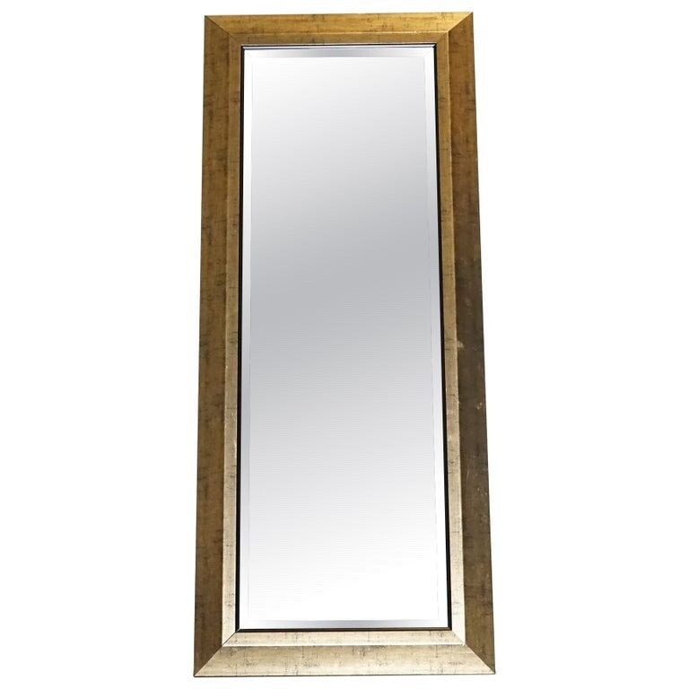VINTAGE GOLDEN BEVELLED WALL MIRROR HANGED HORIZONTAL OR VERTICAL
