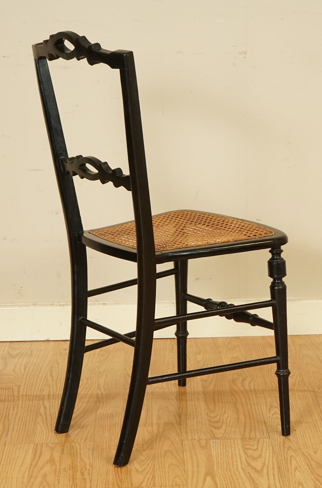 ANTIQUE CIRCA 1815 MOTHER OF PEARL INLAID EBONISED REGENCY OCCASIONAL CHAIR