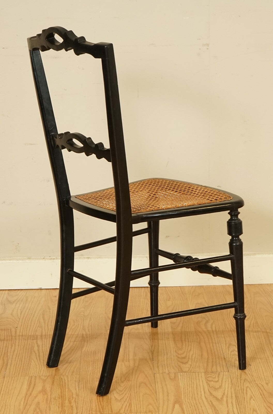 ANTIQUE CIRCA 1815 MOTHER OF PEARL INLAID EBONISED REGENCY OCCASIONAL CHAIR
