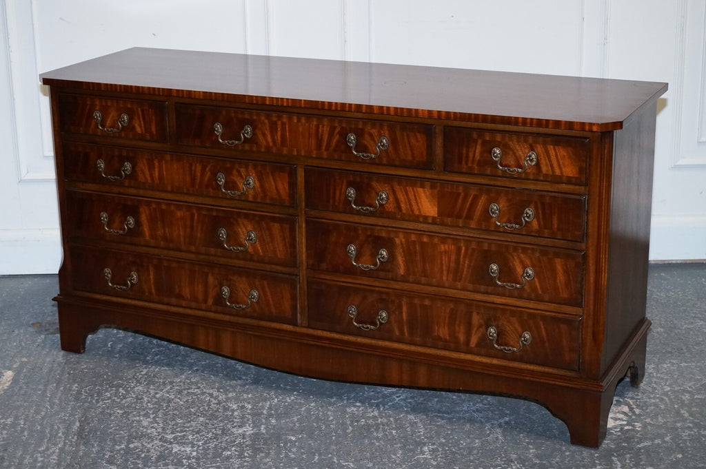STUNNING VINTAGE BEVAN FUNNEL HARDWOOD SIDEBOARD BANK OF DRAWERS
