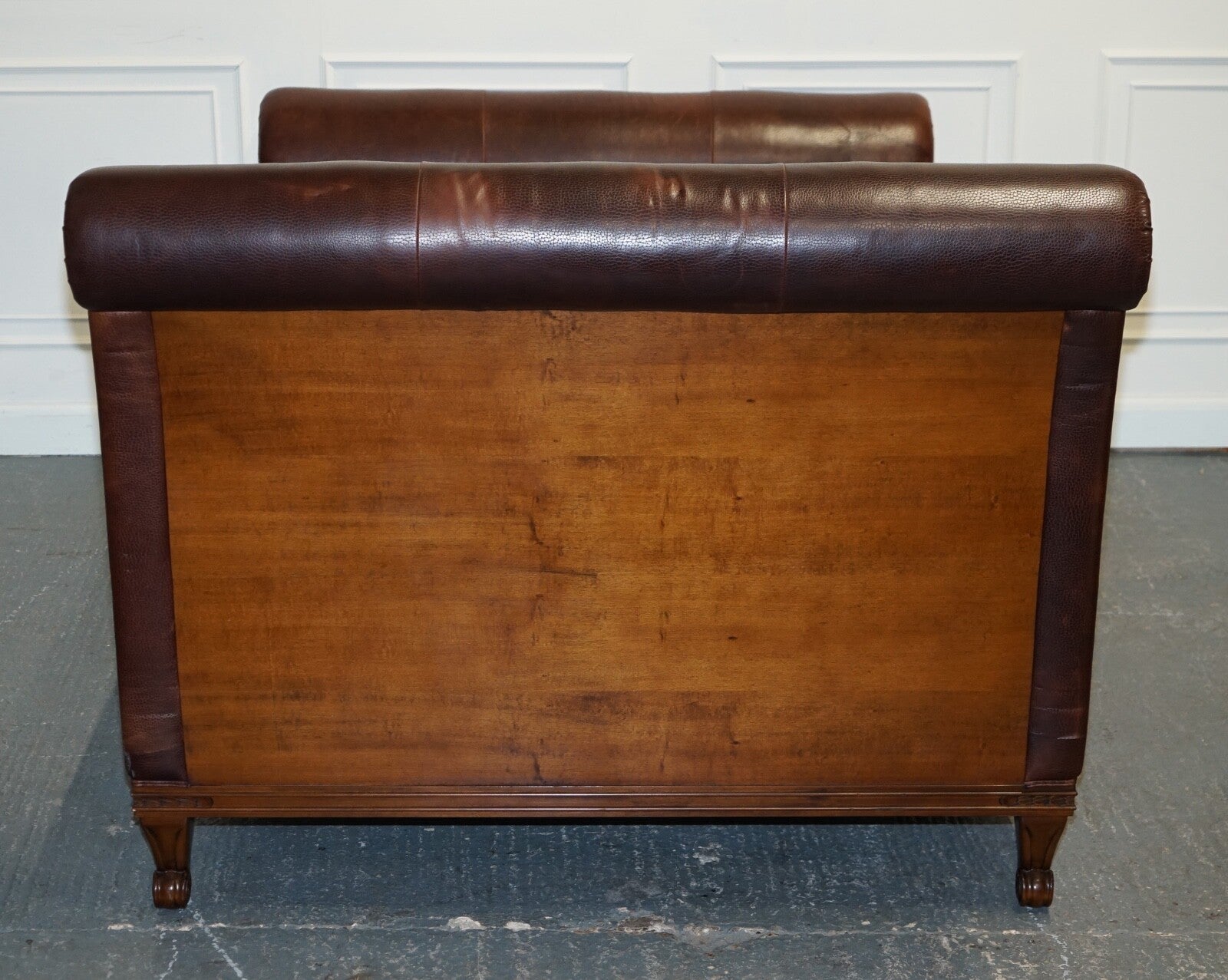STUNNING KING SIZE BONAPARTE CARVED LEATHER BED AND SO TO BED RRP £14,000