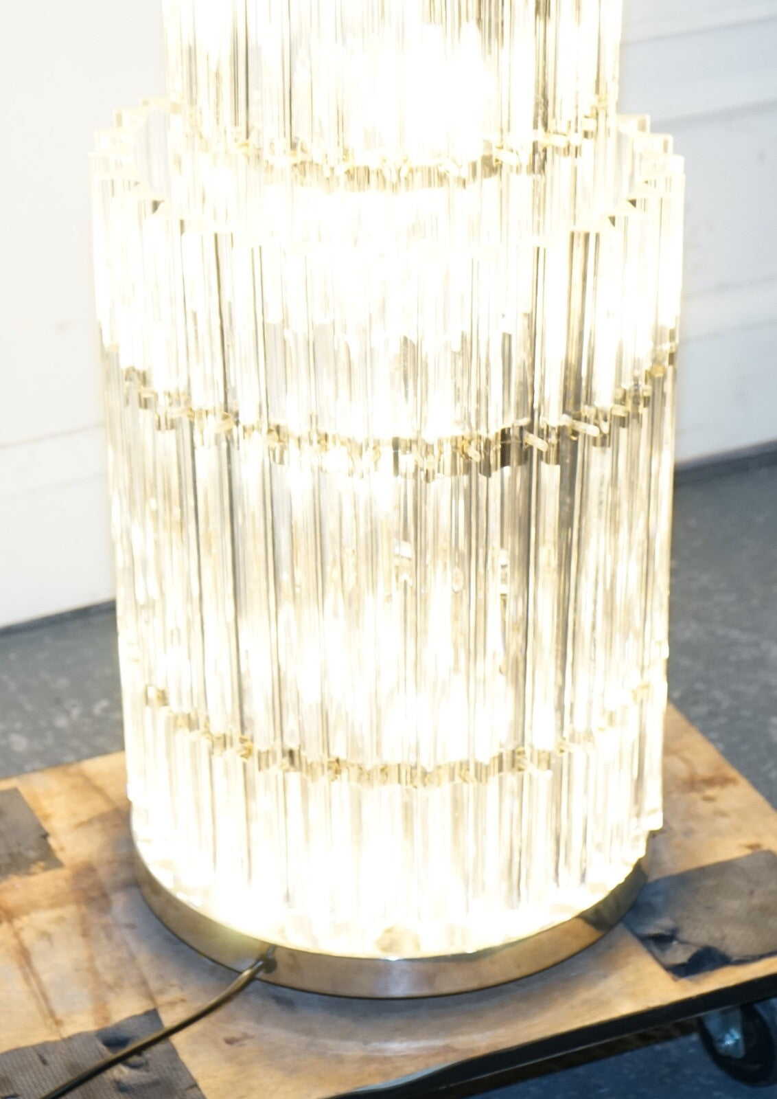 STUNNING LARGE MURANO GLASS  EICHHOLTZ ELDORADO ART DECO STYLE FLOOR LAMP