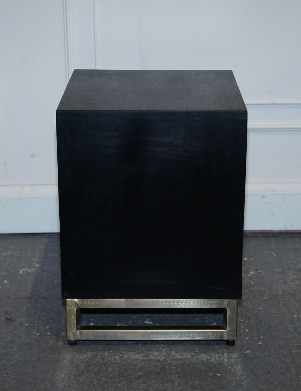 EX SHOWROOM ATKING AND THYME HEX BLACK AND GOLD BEDSIDE TABLE