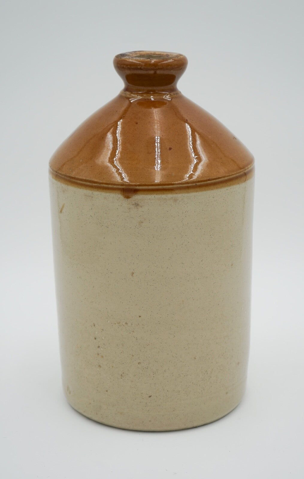 DECORATIVE ENGLISH ANTIQUE STONEWARE JUG FLOWER VASE